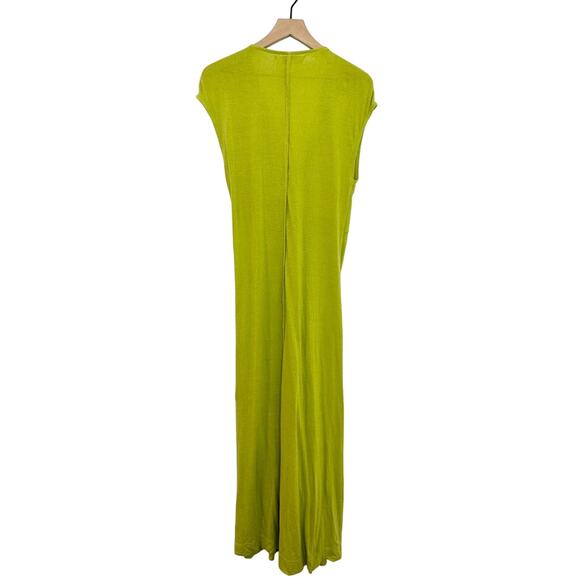 Free People Marina Maxi Dress in Citron Silk Green size Small - Picture 4 of 10